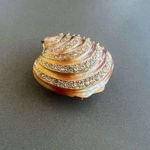 Shell Trinket Box w/ Rhinestones